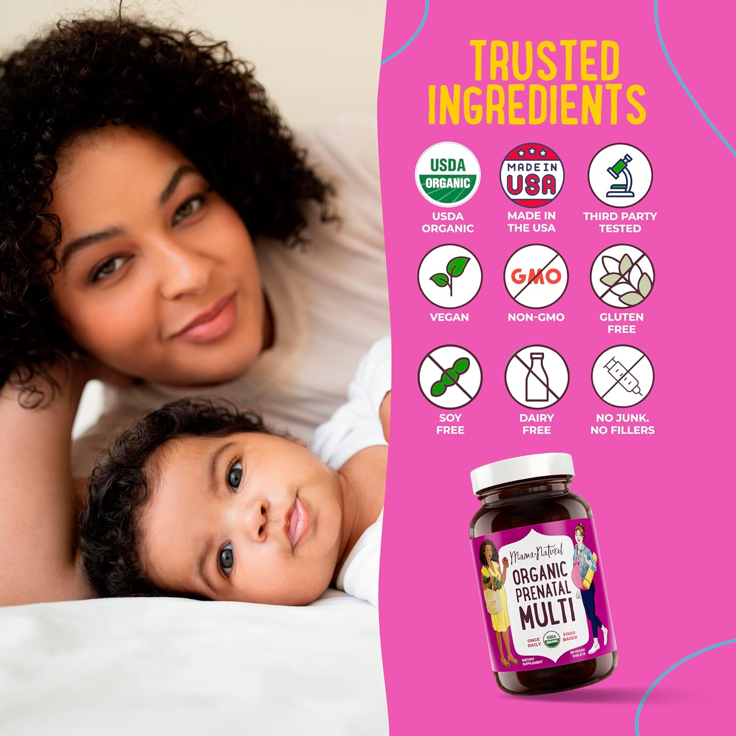Prenatal Multivitamin by Mama Natural trusted ingredients