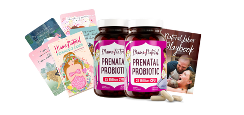 Prenatal Probiotics Bundle (2 x Prenatal Probiotics + Pregnancy Affirmation Cards FREE + Natural Labor Playbook Ebook)